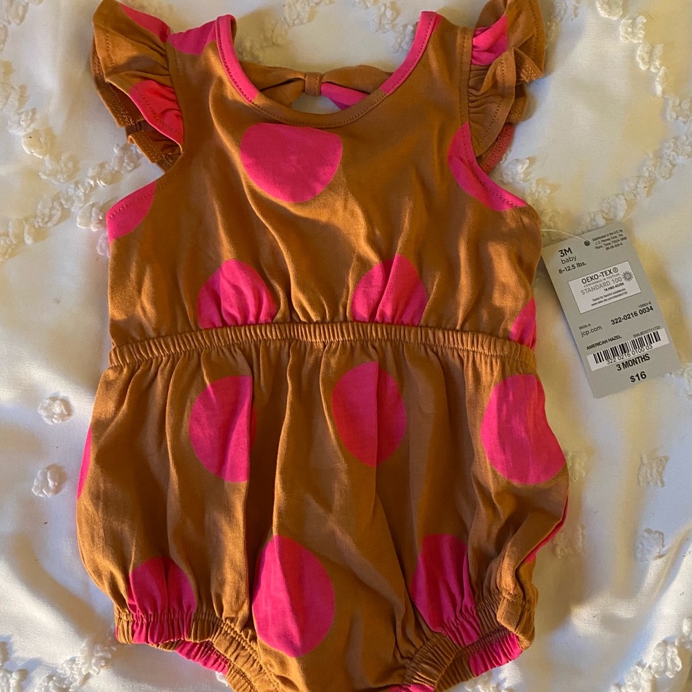 Size 0-3 months baby girl romper